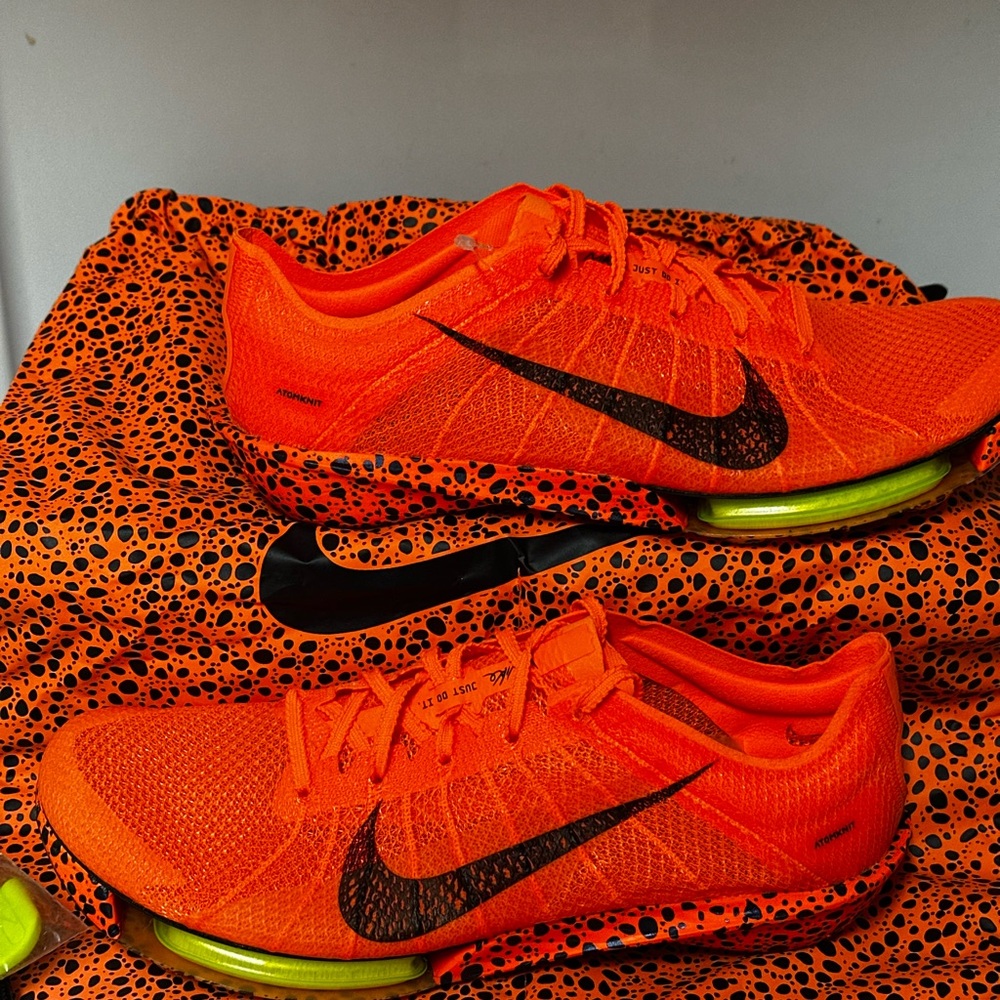 Nike air zoom victory Orange Knit Running Shoes with Black Swoosh